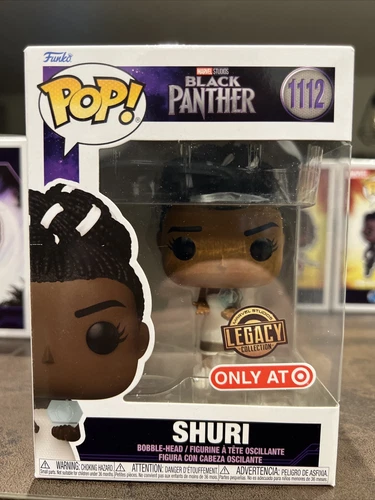 Funko Pop exclusivo de Marvel Black Panther Shuri 1112 Target embalaje original nuevo raro