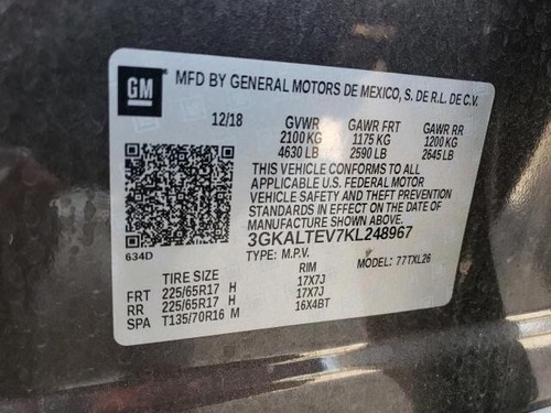 Front Left / Driver Door Window Regulator & Motor GMC Terrain 2018-2023 OEM - Picture 23 of 23
