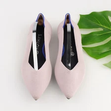 Rothys Womens The Point Flat Size 9.5 Pink Blush Pointed Knit Shoe Travel Casual