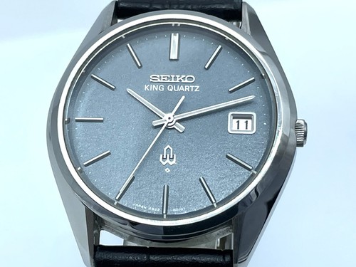 Near MINT Vintage SEIKO KING QUARTZ Watch Gray Dial Boxed New Battery 4822-8000 - Picture 9 of 21