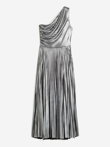 Metallic-Coated One Shoulder Dress Size M - Picture 7 of 9