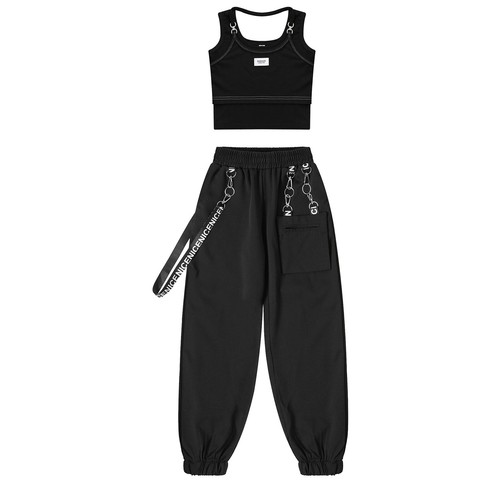 Kids Girls Vest Pants Set Cycling Crop Top And Trouser Casual Sweatsuits Sport - Picture 11 of 33