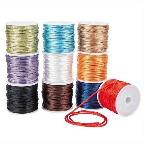 1set Macrame Rattail Chinese Knot Making Cords Round Nylon String