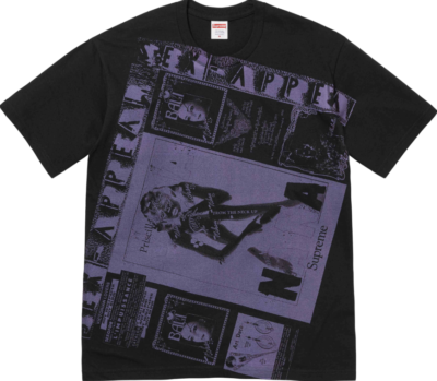 Supreme Collage Tee Black Large SS24 Streetwear Photo Women's