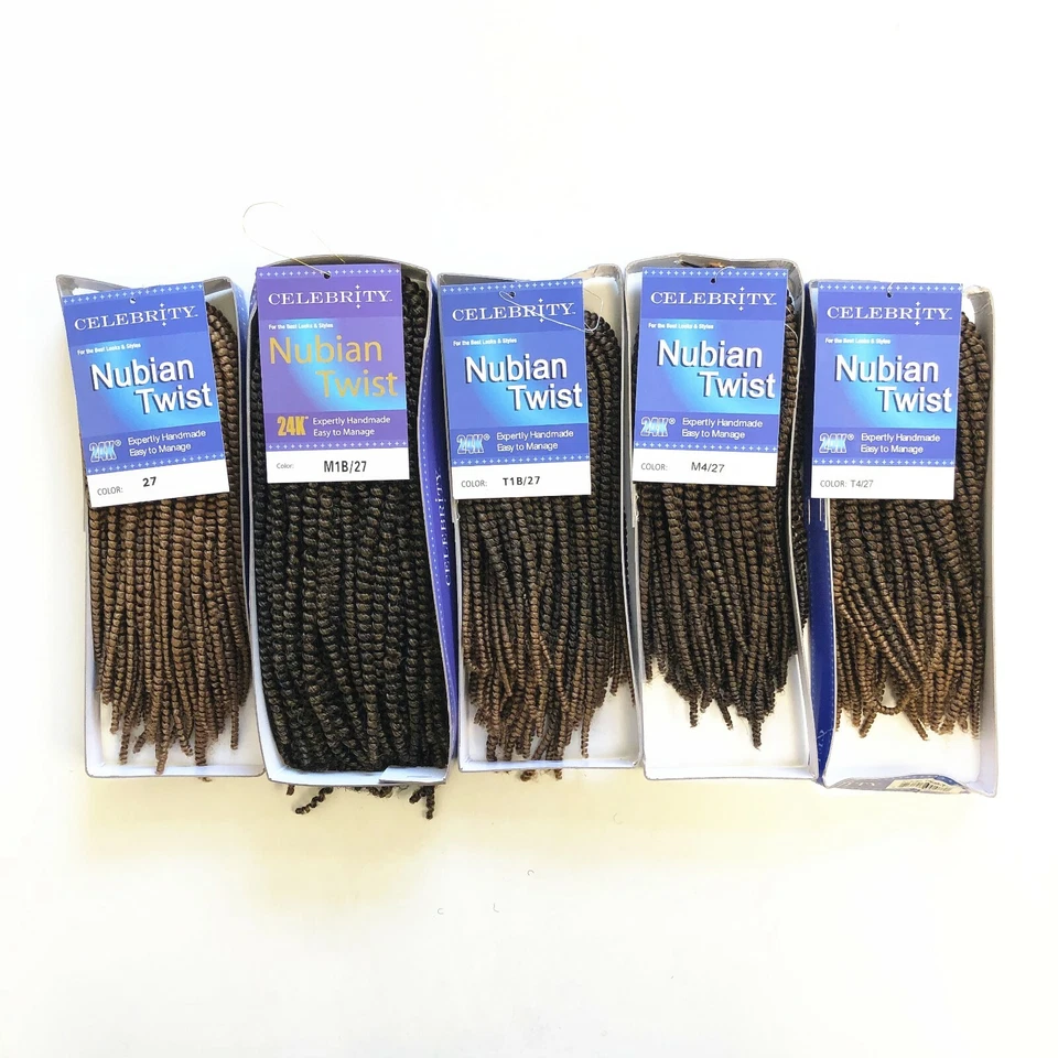 Cabelo trançado feito à mão 24K Nubian Twist 15"" 4 oz. Aprox. 35 travas - Imagem 2 de 4