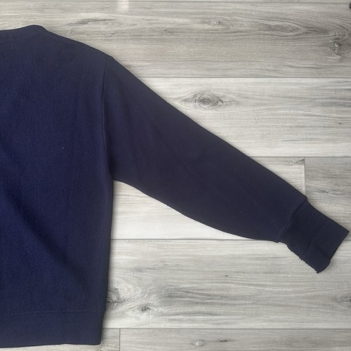 Vintage Cypress Links Men's Size XL Cardigan Sweater Navy Blue Long Sleeve Golf - 第 7/12 張圖片