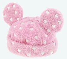 Japan Tokyo Disney Resort Mickey Mouse Cap Pink Heart Ears Hat JP Limited New
