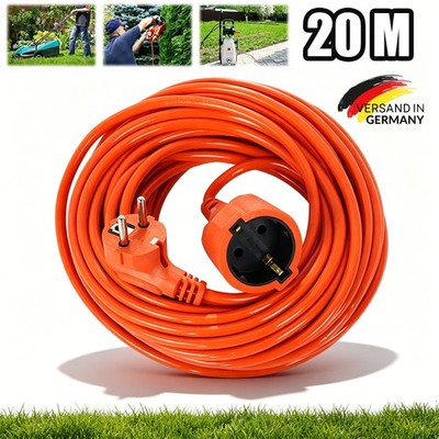 Security Profi-Verlängerungskabel 20m Länge SCHUKO IP44 250V Stromkabel Outdoor