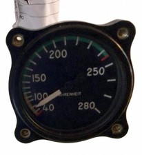 U.S. Gauge Aircraft Engine Oil Temp Gauge 40–280°F AWI82040G01 Capillary & Probe U.S. Gauge Aircraft Engine Oil Temp Gauge 40–280°F AWI82040G01 Capillary & Probe