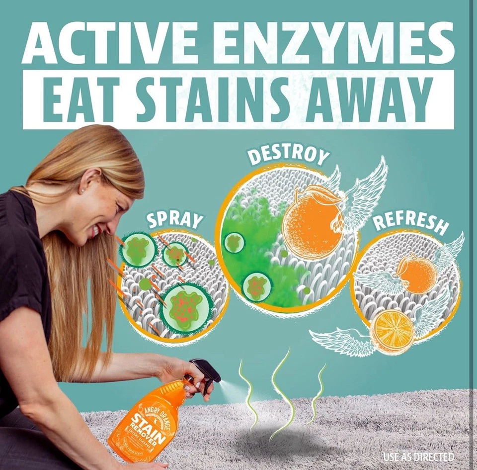 Средство для удаления пятен Angry Orange, 32 унции фермент очиститель мочи домашних животных, разрушитель мочи собак и кошек - Изображение 4 из 4