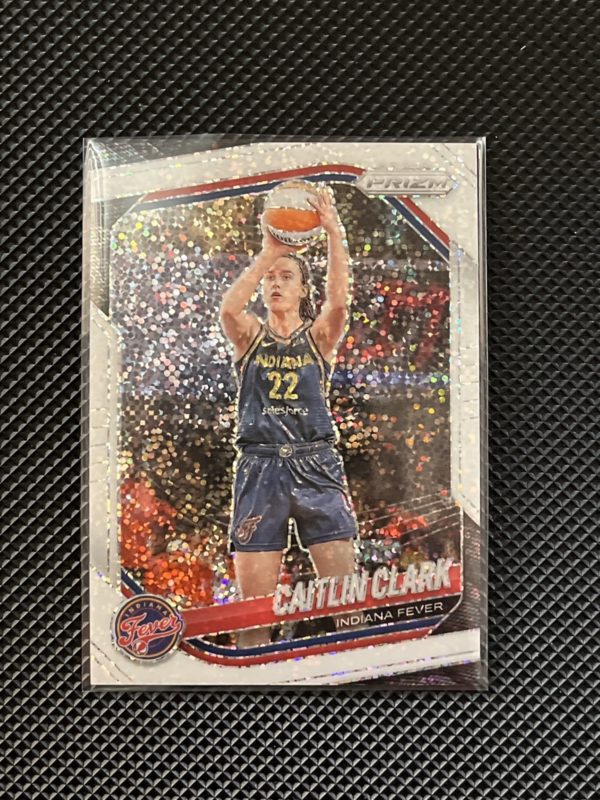 Caitlin Clark 2025 Panini Prizm WNBA White Sparkle Prizm SP #22 Indiana Fever