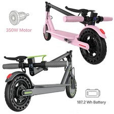 Electric Scooter Adults 350W 19MPH 12Mi Pink/Green Foldable UL2272 APP