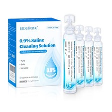 0.9 Normal Saline Solution, Sterile Sodium Chloride Wash, 15 mL, Clear