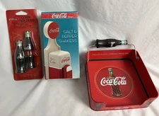 Vintage New Coca Cola Red 6 Salt And Pepper Shaker Napkin Holder Corn Holders