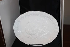 W.C.L. White Embossed 18" Turkey Platter