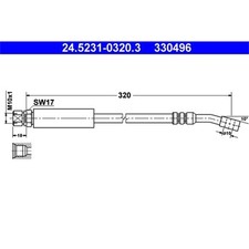 ATE Bremsschlauch vorne für Opel Combo Corsa Tigra
