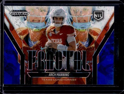 2025 Panini Prizm Black Arch Manning Fractal Blue Ice #/125 Longhorns