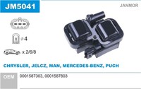 ZüNdspule Janmor JM5041 FüR Chrysler W220 Puch Modell W210 Mercedes W203 S211 SL