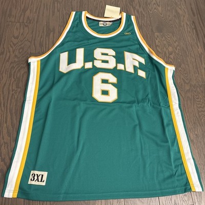 Bill Russell USF #6 Sports Series Legends Basketball Jersey Mens 3XL Green NWT