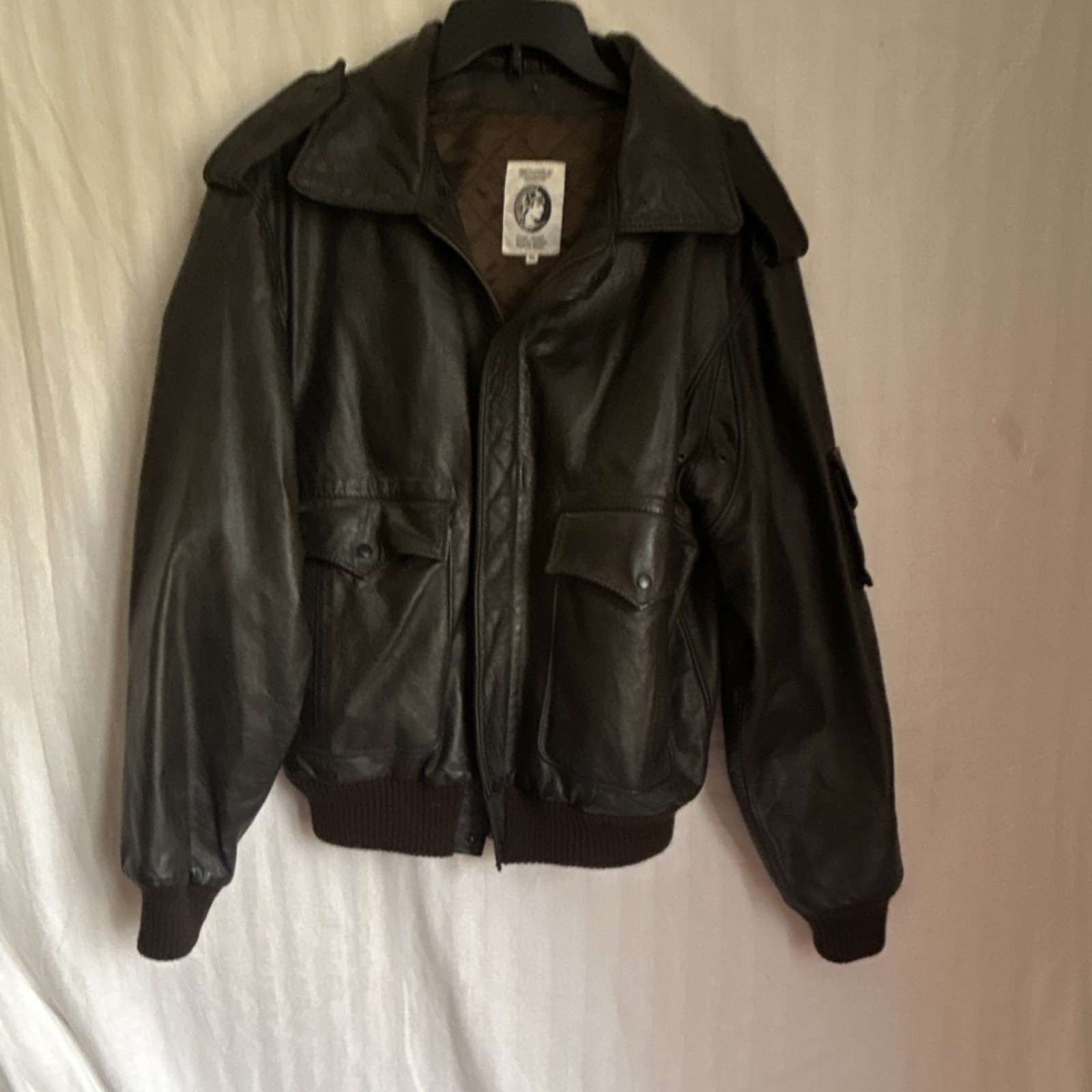 American Express Flight Jacket Brown Leather Coll… - image 1