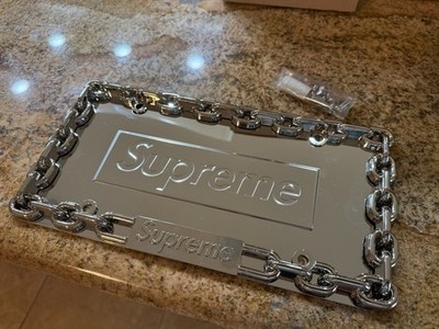 Supreme Silver Chain License Plate Frame FW18 NEW RARE | eBay