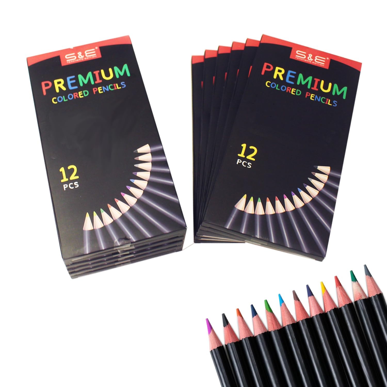 144pcs, Pre-sharpened Super Soft Core Lead Coloring, Kid's Co...