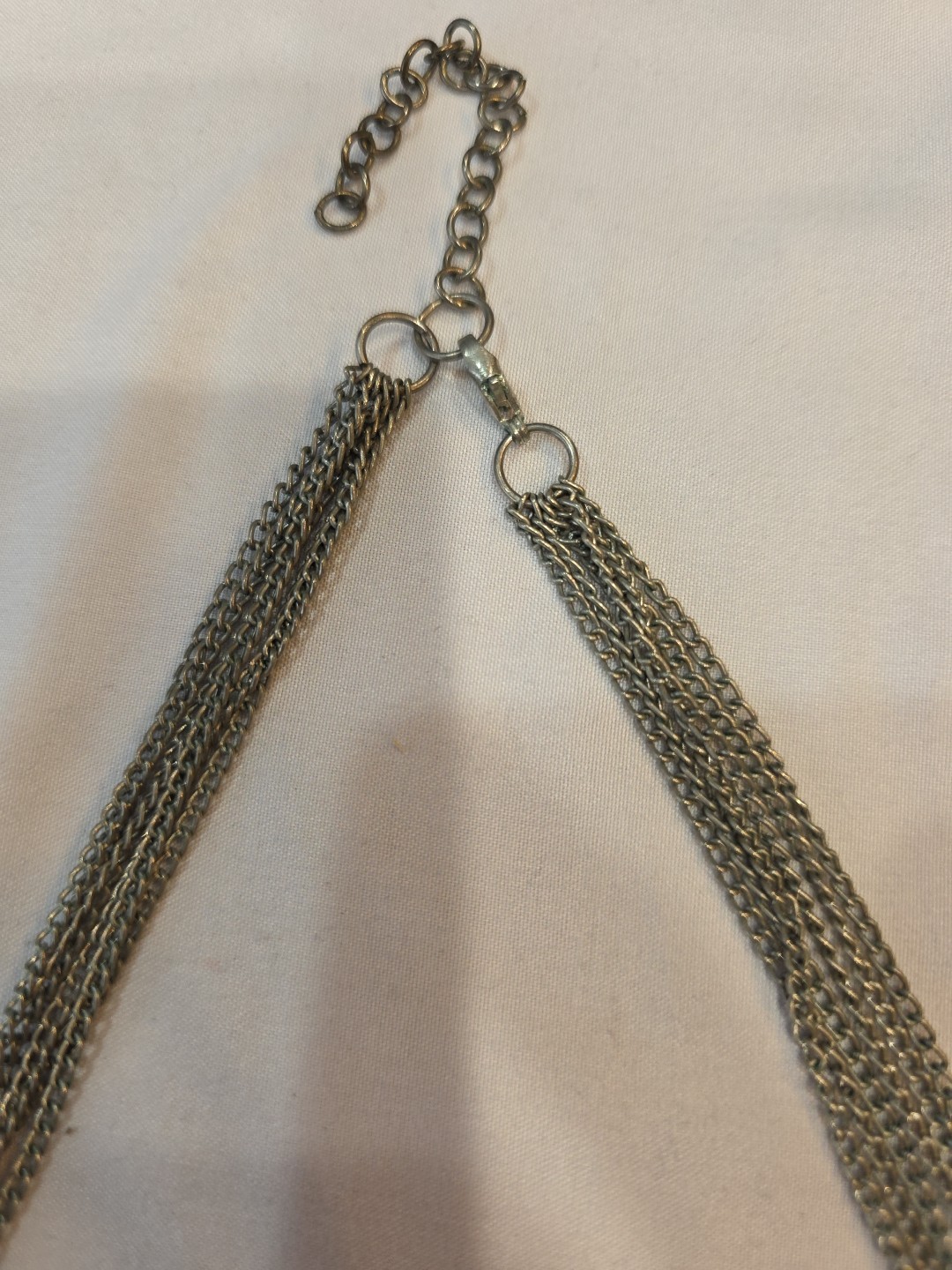 Chunky Loop Statement Necklace Black, Blue & Grey… - image 3