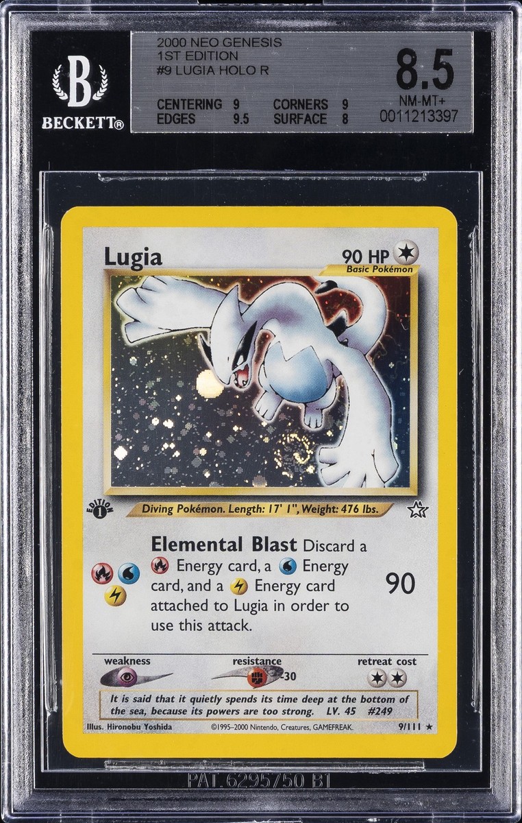 2000 POKEMON NEO GENESIS 1ST ED #9 LUGIA-HOLO BGS 8.5 | eBay