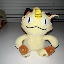  Z19- Vintage 1998 Hasbro Pokemon Meowth 7" bean plush, Nintendo, Game Freak