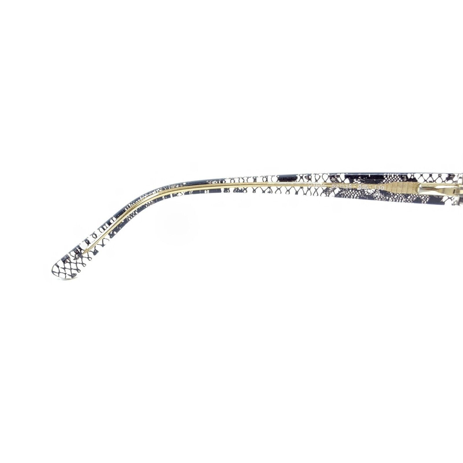 Valentino V2605 905 Brown Black Clear Lace Eyeglasses Frames 52-15 130 Italy thumbnail 10