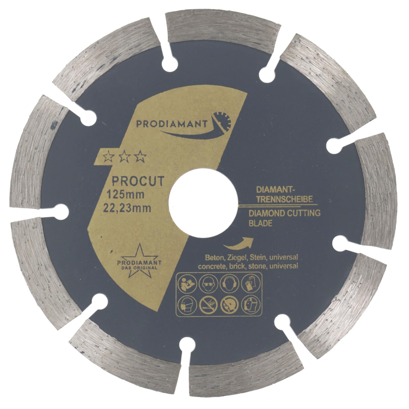 Disco 125mm Diamantato Universale Taglio Secco Cemento e Pietra
