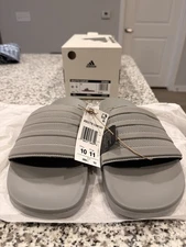 Adidas Adilette Comfort Slides - Gray - Men’s Size 10 / Women’s Size 11