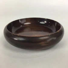 Japanese Wooden Lacquered Bowl Vtg Multi Bowl Snack Salad Soup Brown UR526