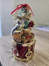 Musical Gift Drum Ornament Vintage Christmas Ornament New In Box 2002