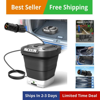 #ad Portable Electric Pressure Washer w 3.2Gal Tank 4 in 1 Nozzles Foldable Cor... $175.39