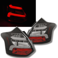 LED Lightbar RüCkleuchten Set In Schwarz FüR Ford Focus MK3 2011-10.2014
