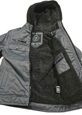 boys jacket size 10-12- Urban Republic- gray, with black hood, heavy duty