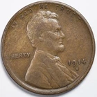1914-S Lincoln Wheat Penny San Francisco Mint Fine (F)
