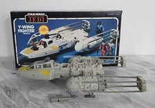 S-122 VINTAGE 1980'S KENNER STAR WARS Y-WING FIGHTER COMPLETE WITH BOX - WORKS