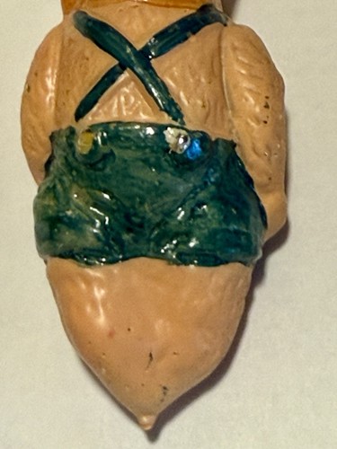 GERMAN BLOWN GLASS CLOWN BEAR CHRISTMAS ORNAMENT Hand Painted 4 in Rare Antique - Picture 10 of 12