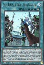 YuGiOh Alte Krieger-Sage - Drei Besuche IGAS-DE055 Ultra Rare Played unl.