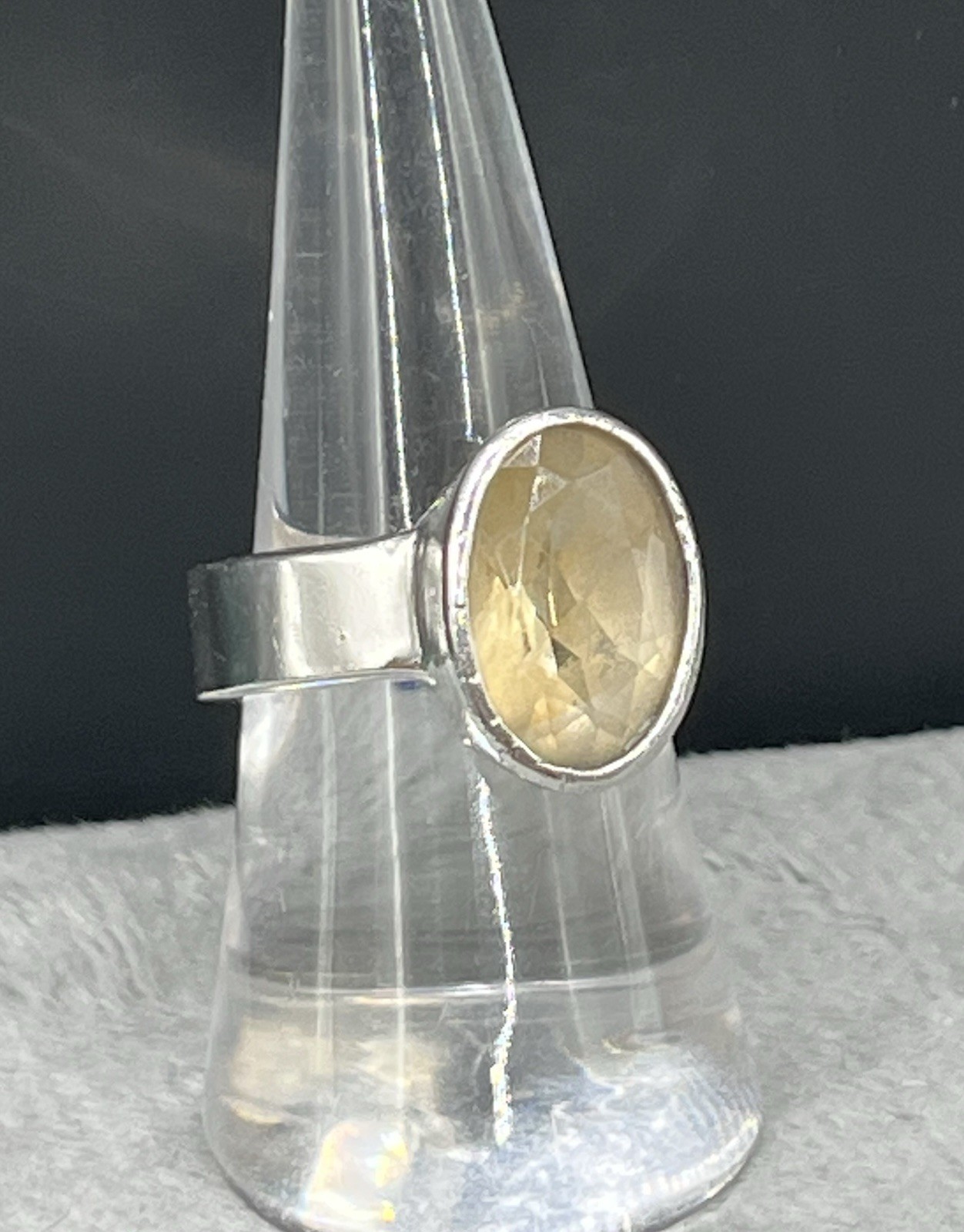 Modernist Bold Citrine Ring Statement Sterling Si… - image 24