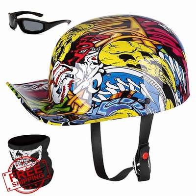 Yesmotor Painting XL Baseball Half Helmet