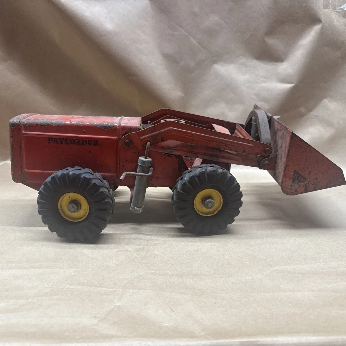 ミニカー Vintage PAY LOADER Construction Toy Red Loader Vintage Manufacture Diecast Construction Equipment for