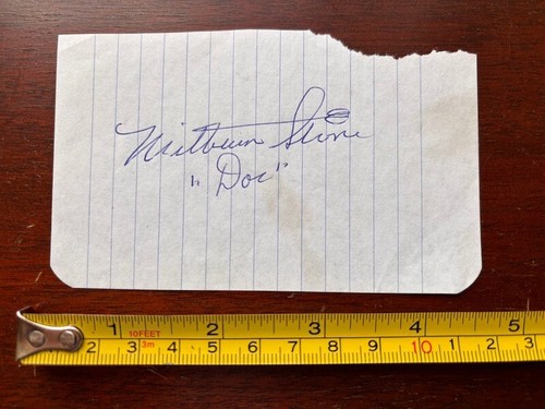 Vintage 4.5x2.75 Page Signed 'Gunsmoke' "Doc" Adams, Milburn Stone + Photo + COA - Picture 2 of 5