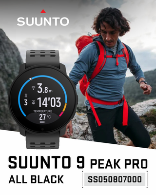 SUUNTO Peak Pro Sports GPS Steel Smartwatch Black with Power