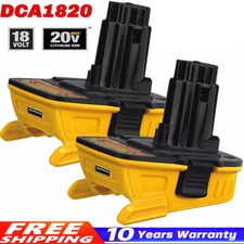 2Pc DCA1820 20V To 18V Adapter Converter For Dewalt 20Volt Li-ion Battery DC9096