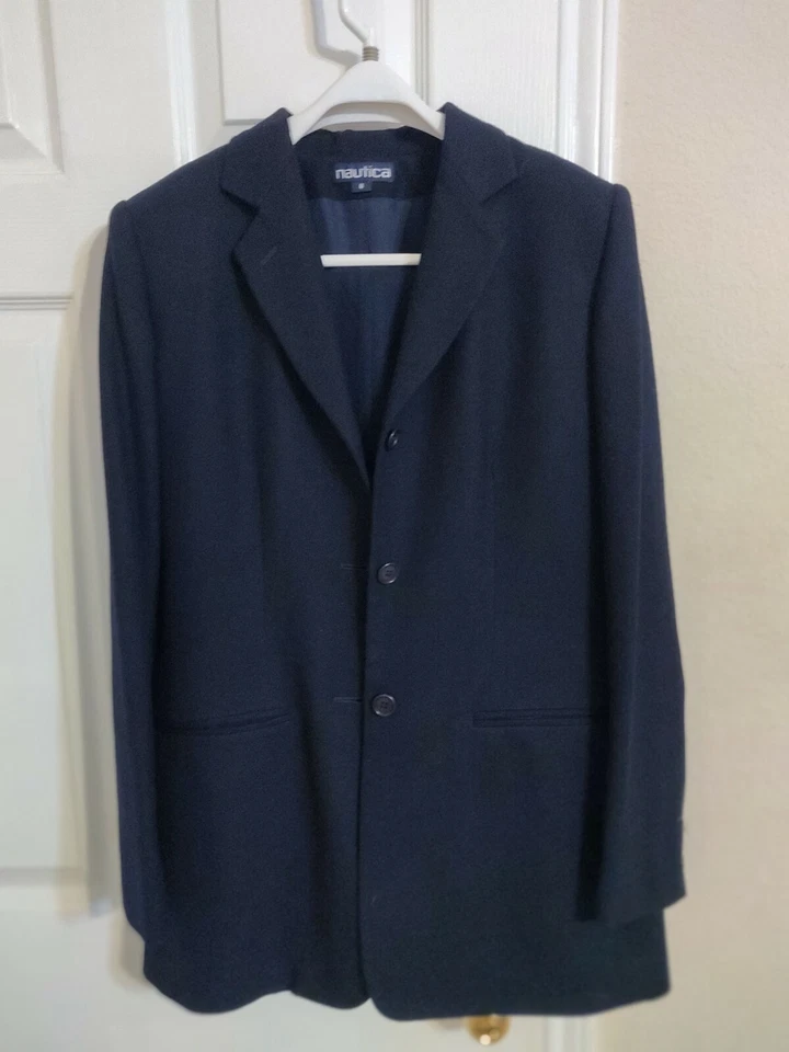 Traje mujer Nautica. Blazer manga larga 8 negro. 100% lana. excelente Foto 2 de 4