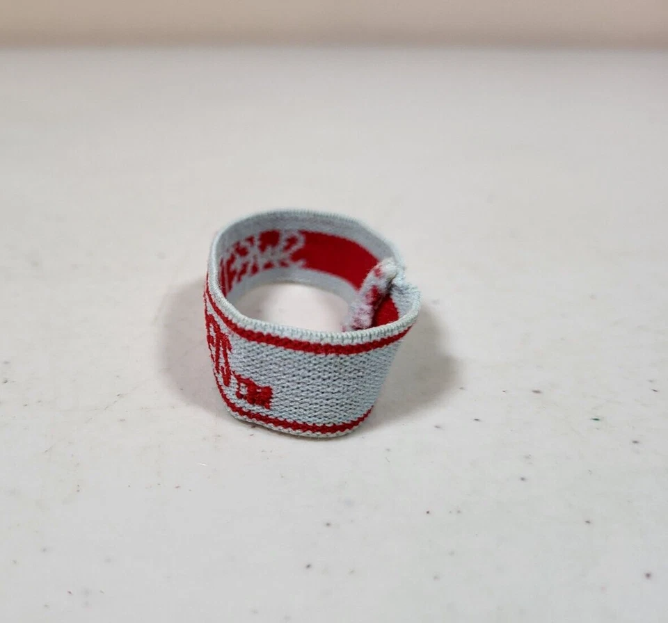 Banda elástica roja y blanca vintage Sweet Secrets Galoob Rock 'N Medallones Foto 4 de 4