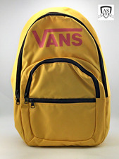 Vans Ranged 2 Prints Adult Laptop Backpack Travel Bag Yellow Black New